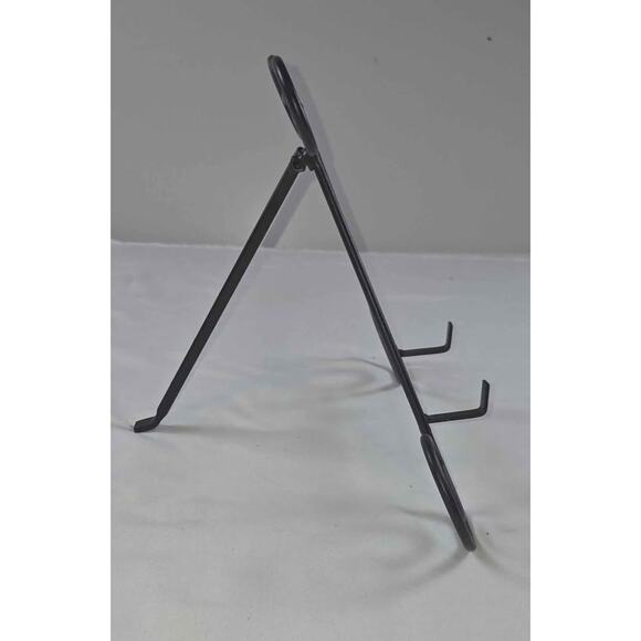 Black Wrought Iron Display Easel Stand – 12" Scroll Tabletop - Picture 2 of 2